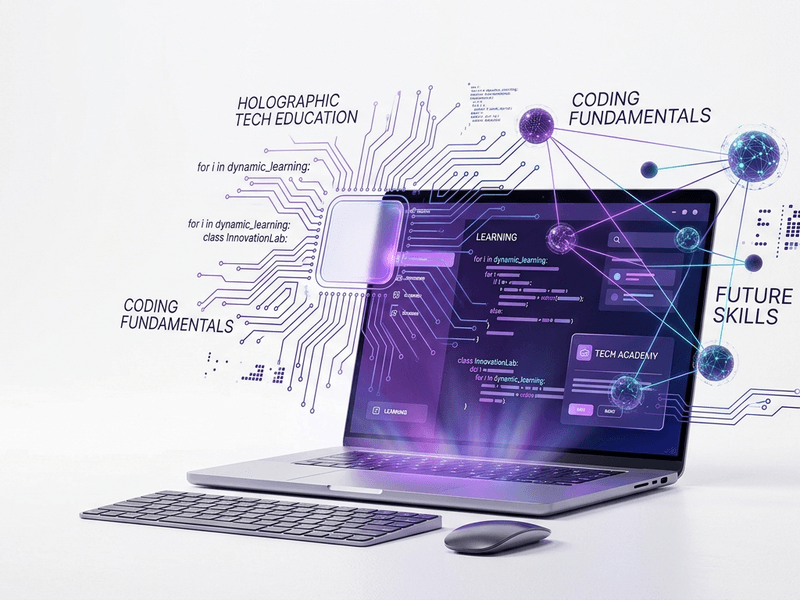 Tech Education 3D Illustration